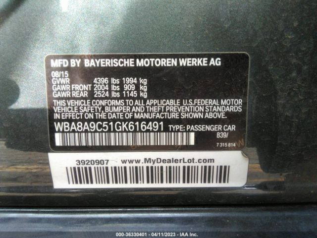 WBA8A9C51GK616491 BMW 3 Series 320i