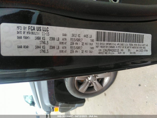 1C4NJPBA4GD622122 Jeep Patriot Sport Se