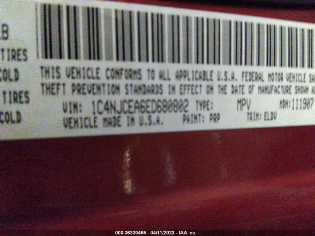 1C4NJCEA6ED680802 Jeep Compass High Altitude