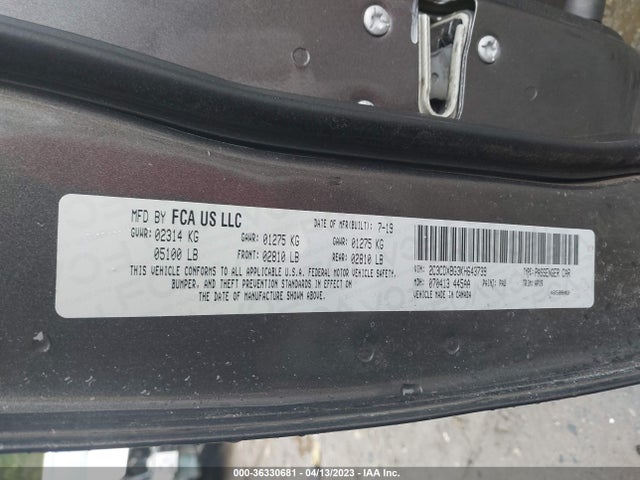 Dodge Charger Sxt 2019 2C3CDXBG3KH643739 Image 9