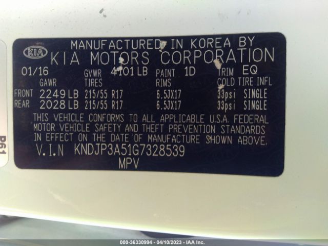 KNDJP3A51G7328539 KIA SOUL +