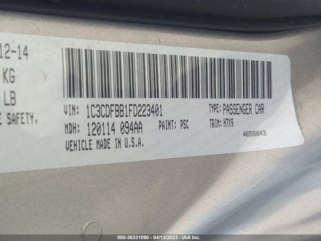 1C3CDFBB1FD223401 Dodge DART SXT