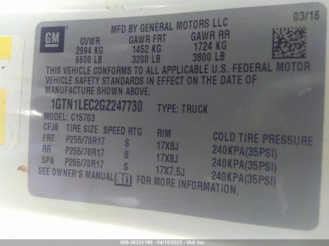 1GTN1LEC2GZ247730 GMC SIERRA 1500