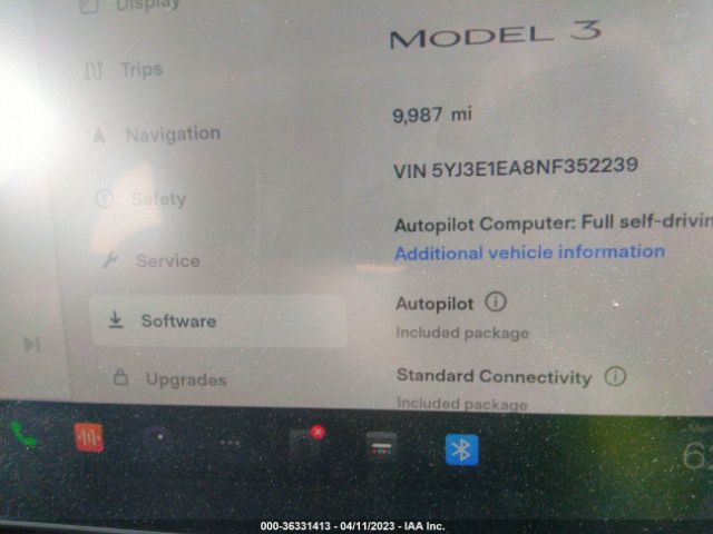 5YJ3E1EA8NF352239 Tesla MODEL 3