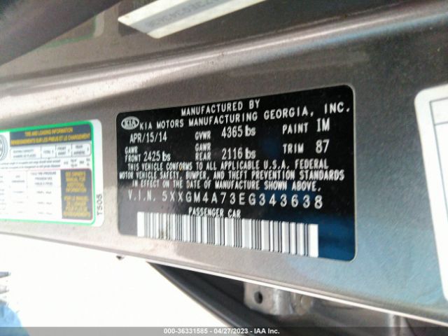 5XXGM4A73EG343638 KIA Optima Lx
