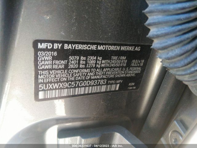 5UXWX9C57G0D93783 BMW X3 Xdrive28i
