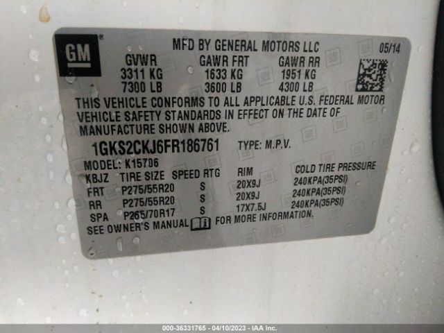 1GKS2CKJ6FR186761 GMC YUKON DENALI