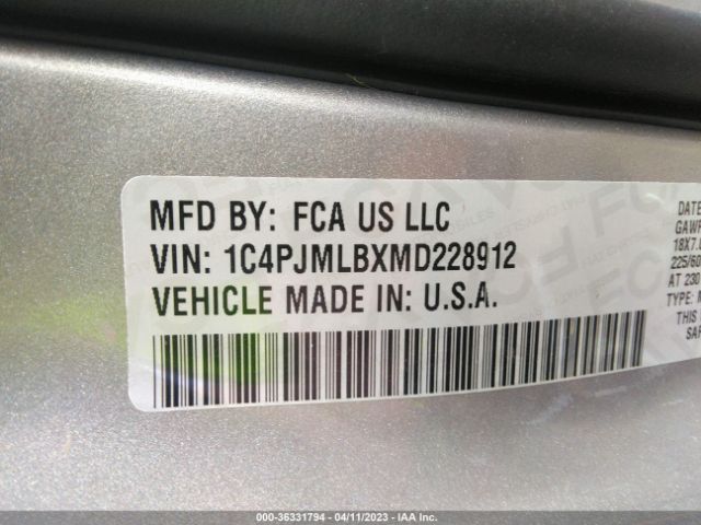 1C4PJMLBXMD228912 Jeep Cherokee Altitude