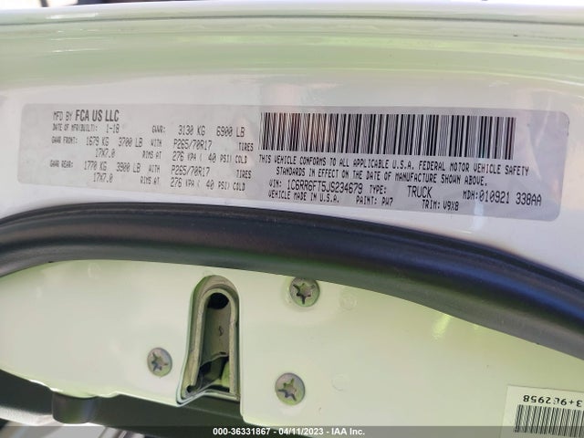 RAM 1500 Tradesman 2018 1C6RR6FT5JS234679 Image 11