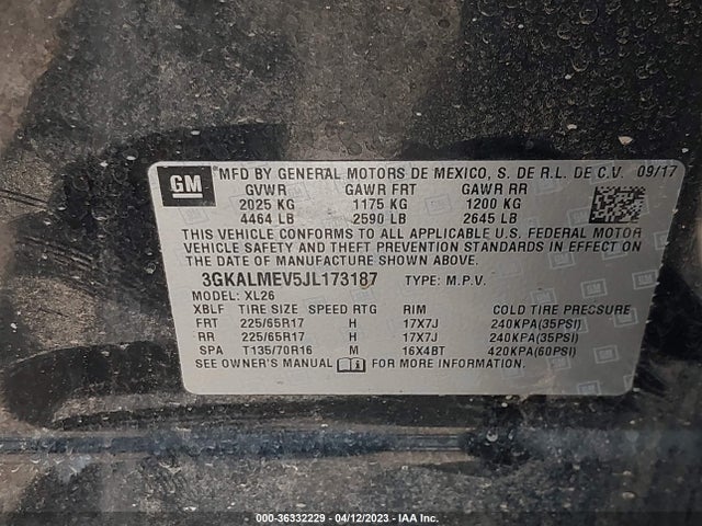 GMC Terrain Sle 2018 3GKALMEV5JL173187 Image 10