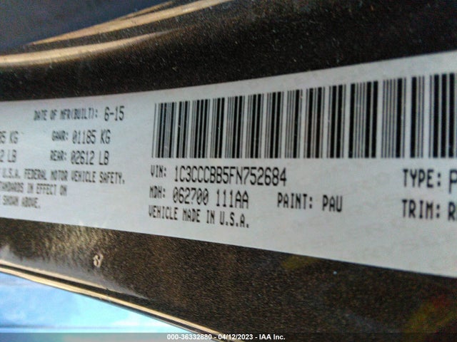 Chrysler 200 S 2015 1C3CCCBB5FN752684 Image 9