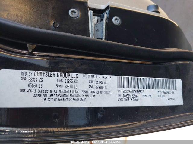 2013 CHRYSLER 300 VIN: 2C3CCAAG1DH508537