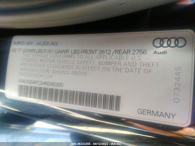 WAUG8AFC3HN096300 Audi A6 Premium Plus