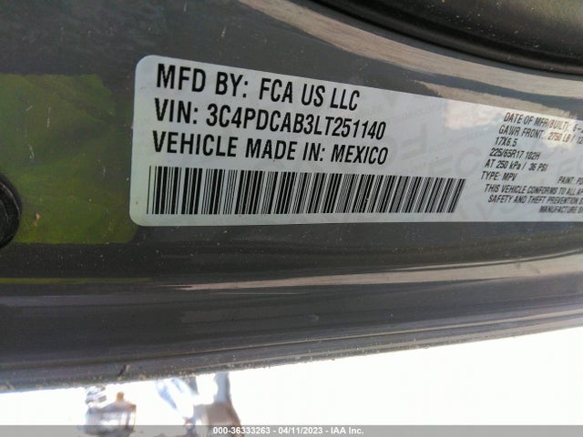 Dodge Journey Se Value 2020 3C4PDCAB3LT251140 Image 10
