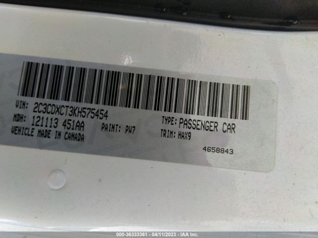 2C3CDXCT3KH575454 Dodge CHARGER R/T