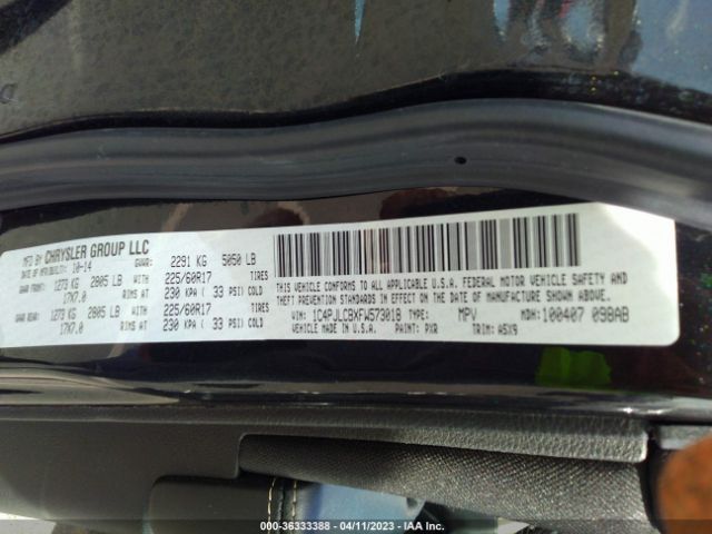 1C4PJLCBXFW573018 Jeep Cherokee Latitude