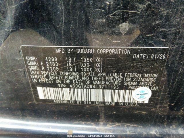 4S3GTAD64L3711195 Subaru Impreza Premium