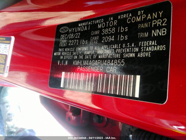 Hyundai ELANTRA SEL 2023 KMHLM4AG4PU484855 Image 9