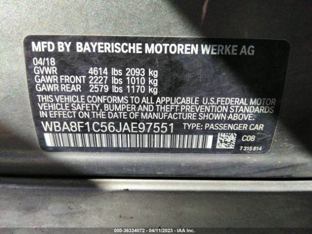 WBA8F1C56JAE97551 BMW 3 Series 328d Xdrive