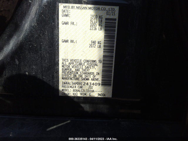 Nissan 2015 2015 1N4AL3AP0FC243409 Image 25