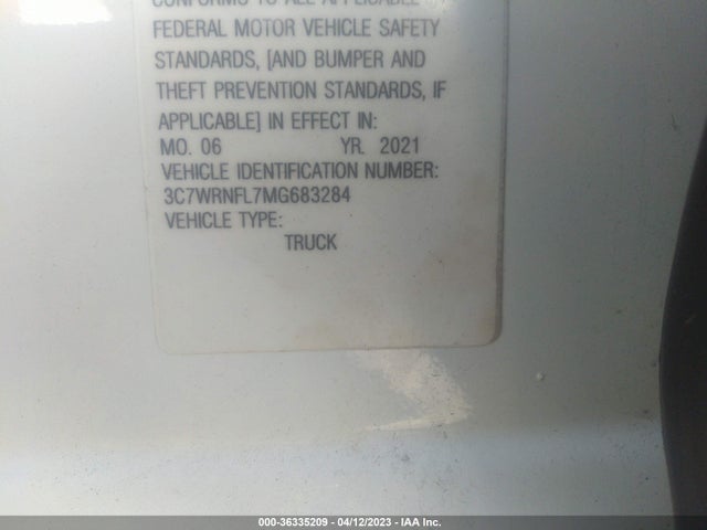 2021 Ram 5500, VIN: 3C7WRNFL7MG683284