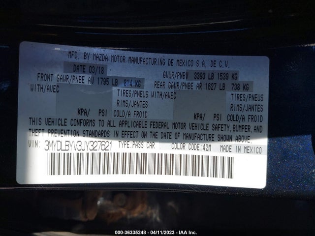 2018 Toyota Yaris, VIN: 3MYDLBYV3JY327621