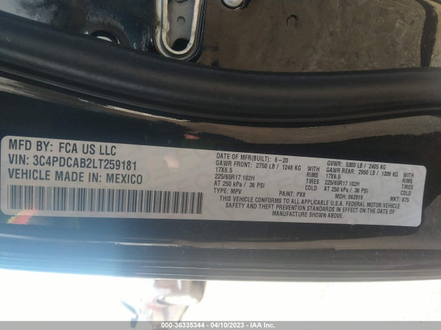 Dodge Journey Se Value 2020 3C4PDCAB2LT259181 Image 9