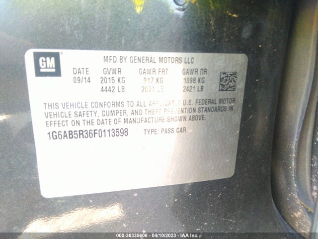 2015 Cadillac ATS, VIN: 1G6AB5R36F0113598