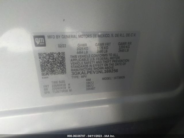 3GKALPEV1NL169256 GMC Terrain Slt