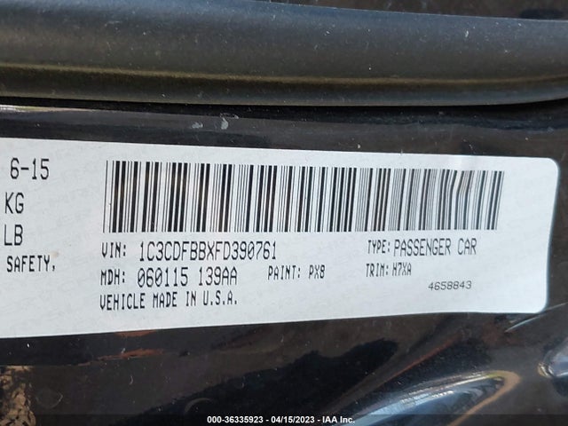 Dodge DART SXT 2015 1C3CDFBBXFD390761 Image 10