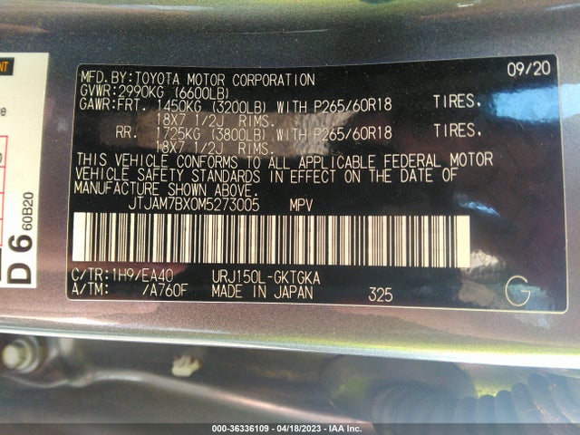JTJAM7BX0M5273005 Lexus Gx Gx 460 Premium