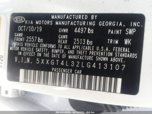 5XXGT4L32LG413107 KIA Optima Lx