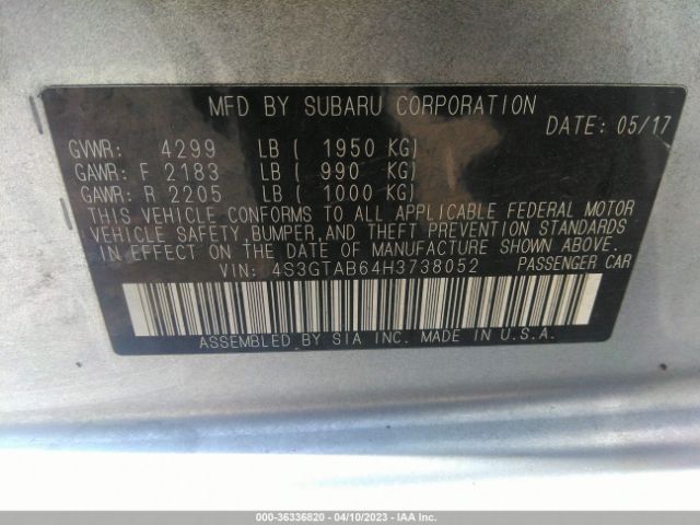 4S3GTAB64H3738052 Subaru Impreza Premium