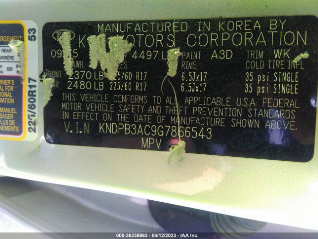 KNDPB3AC9G7866543 KIA Sportage Lx
