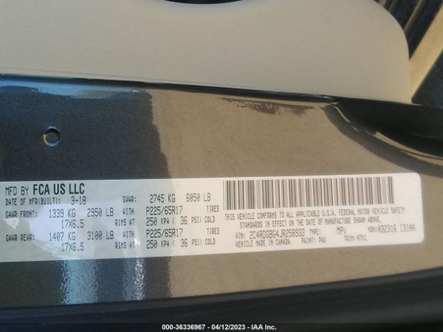 2C4RDGBG4JR258933 Dodge Grand Caravan Se