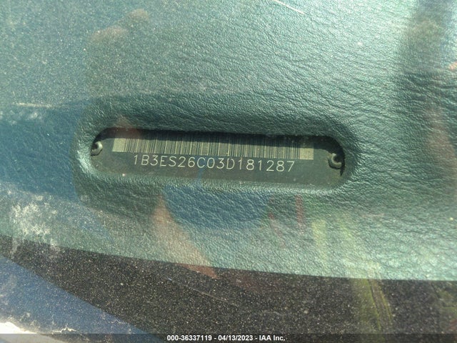 2003 DODGE NEON SE VIN: 1B3ES26C03D181287
