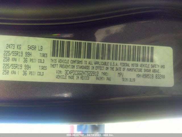 3C4PDCGG2HT522912 Dodge Journey Crossroad Plus