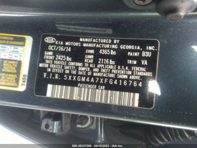 5XXGM4A7XFG416764 KIA Optima Lx