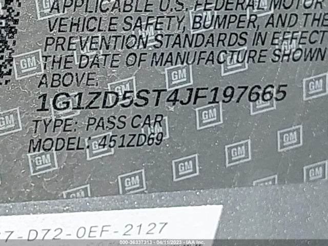 Chevrolet MALIBU LT 2018 1G1ZD5ST4JF197665 Image 9