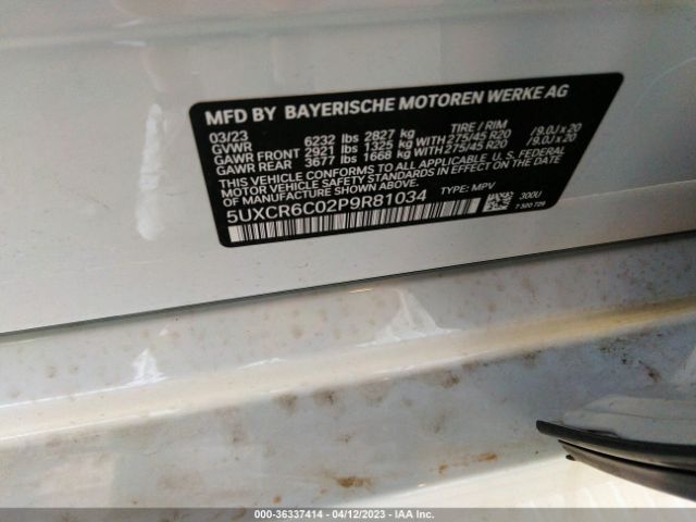 5UXCR6C02P9R81034 BMW X5 Xdrive40i