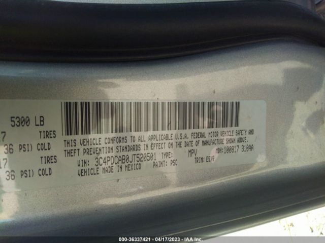 3C4PDCAB0JT520501 Dodge JOURNEY SE