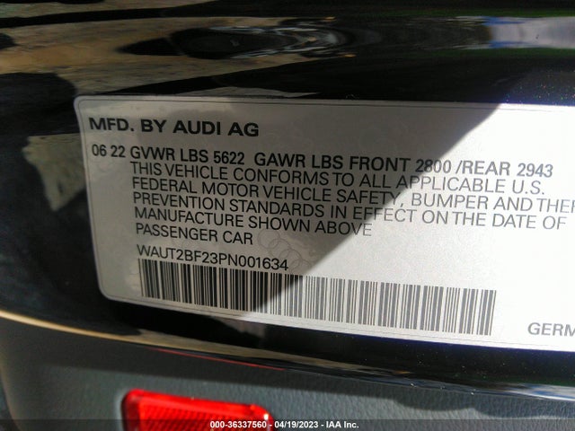 2023 Audi A7, VIN: WAUT2BF23PN001634