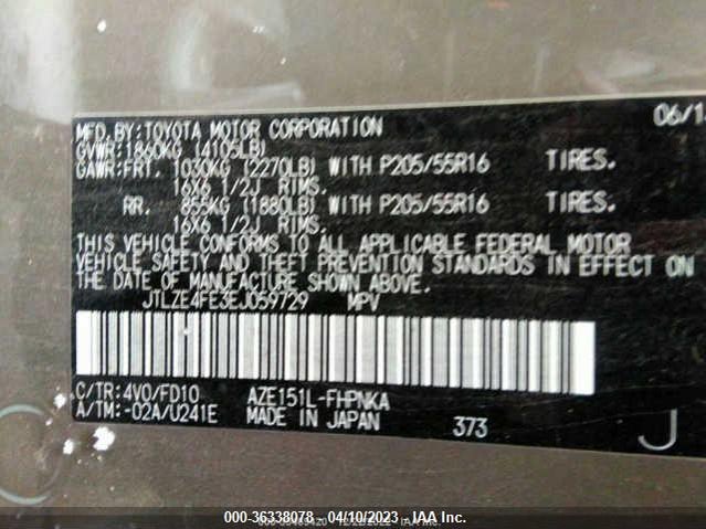 JTLZE4FE3EJ059729 Scion XB