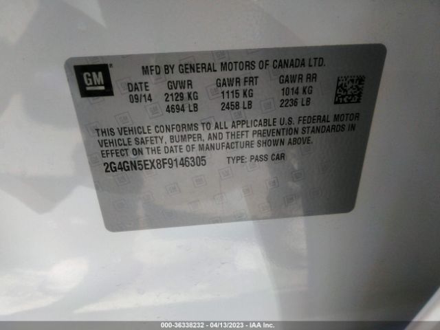2G4GN5EX8F9146305 Buick Regal Premium I