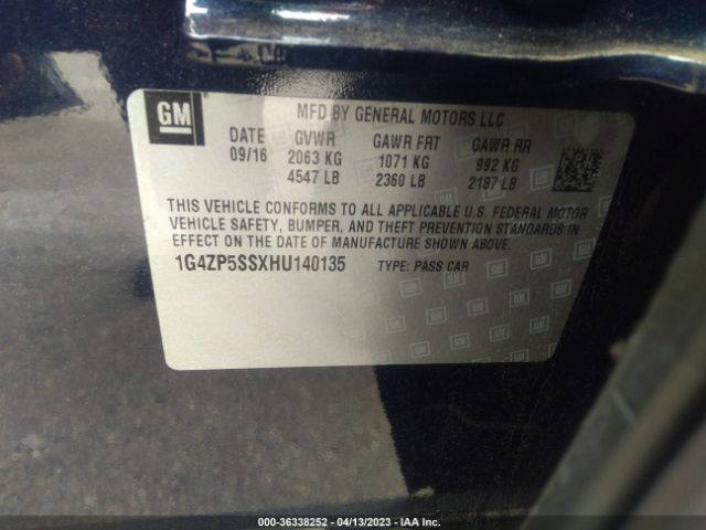 1G4ZP5SSXHU140135 Buick Lacrosse Essence