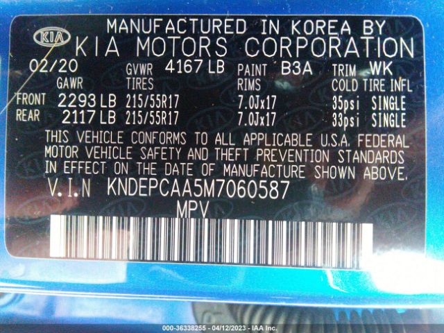 KNDEPCAA5M7060587 KIA Seltos Lx