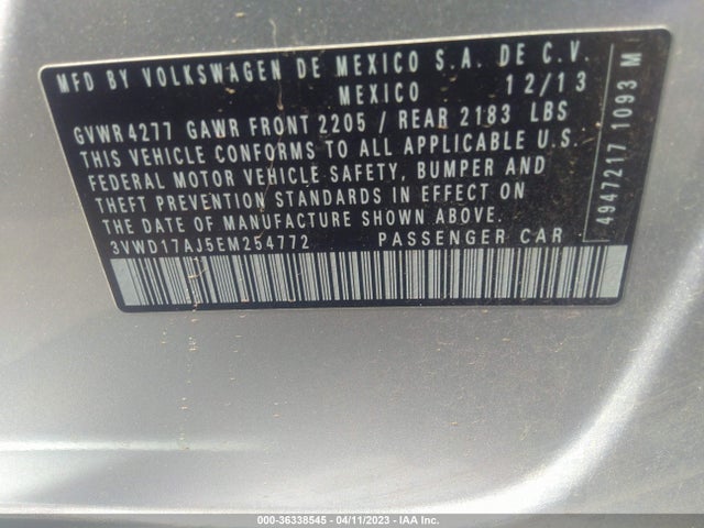 3VWD17AJ5EM254772 Volkswagen Jetta Sedan Se