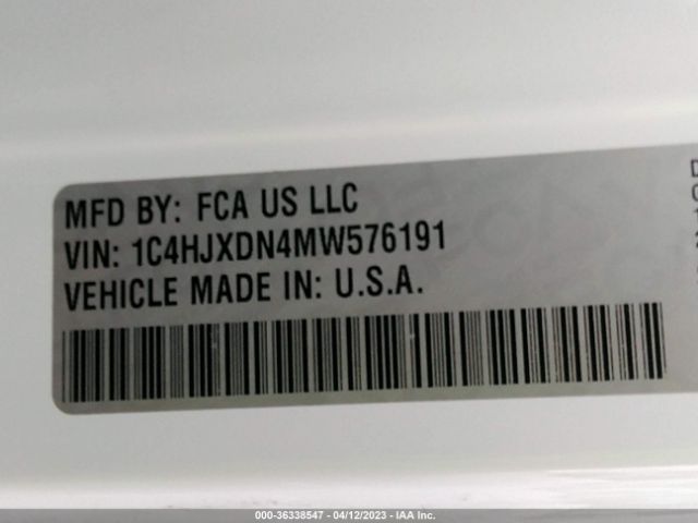 1C4HJXDN4MW576191 Jeep Wrangler Unlimited Sport S