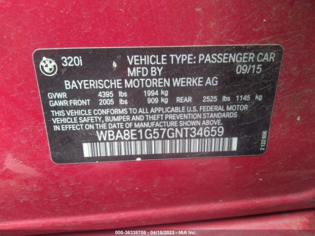 WBA8E1G57GNT34659 BMW 3 Series 320i