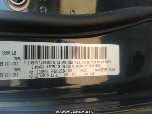 RAM 1500 Big Horn 2016 1C6RR7LT2GS112834 Image 10